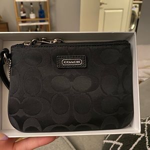 NWT Coach Black Wristlet